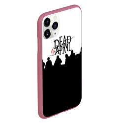 Чехол iPhone 11 Pro матовый Dead by april rock, цвет: 3D-малиновый — фото 2