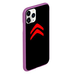 Чехол iPhone 11 Pro матовый Citroen logo red, цвет: 3D-фиолетовый — фото 2