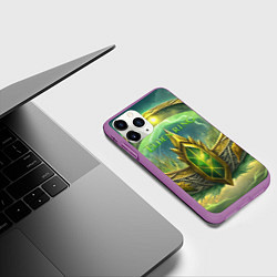 Чехол iPhone 11 Pro матовый Магическое кольцо Elden Ring, цвет: 3D-фиолетовый — фото 2