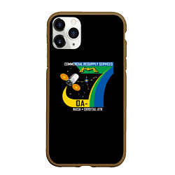 Чехол iPhone 11 Pro матовый Nasa space logo usa