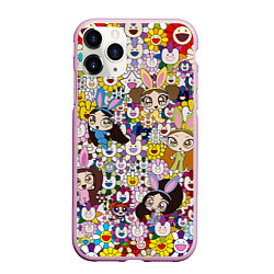 Чехол iPhone 11 Pro матовый Right now NewJeans and Takashi Murakami