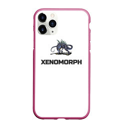 Чехол iPhone 11 Pro матовый Чужой xenomorph, цвет: 3D-малиновый