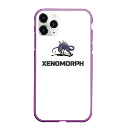 Чехол iPhone 11 Pro матовый Чужой xenomorph, цвет: 3D-фиолетовый