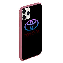 Чехол iPhone 11 Pro матовый Toyota neon steel, цвет: 3D-малиновый — фото 2