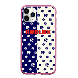 Чехол iPhone 11 Pro матовый Roblox pattern, цвет: 3D-малиновый