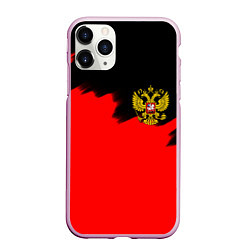 Чехол iPhone 11 Pro матовый Россия красные краски