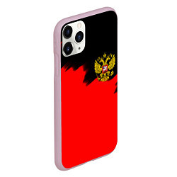 Чехол iPhone 11 Pro матовый Россия красные краски, цвет: 3D-розовый — фото 2