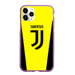Чехол iPhone 11 Pro матовый Juventus sport geometry yellow, цвет: 3D-фиолетовый