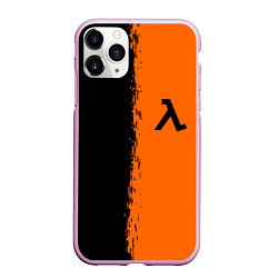 Чехол iPhone 11 Pro матовый Half life краски оранж