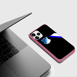 Чехол iPhone 11 Pro матовый Hoffenheim fc sport, цвет: 3D-малиновый — фото 2
