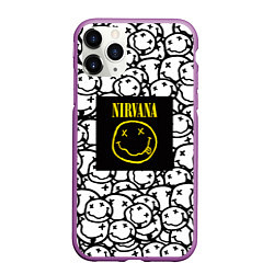 Чехол iPhone 11 Pro матовый Nirvana rock pattern