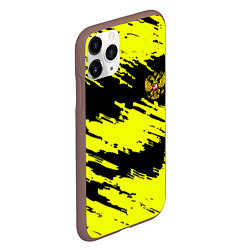Чехол iPhone 11 Pro матовый Российская империя краски жёлтые, цвет: 3D-коричневый — фото 2