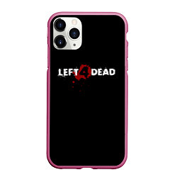 Чехол iPhone 11 Pro матовый Left 4 Dead logo, цвет: 3D-малиновый
