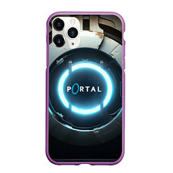 Чехол iPhone 11 Pro матовый Portal logo game, цвет: 3D-фиолетовый