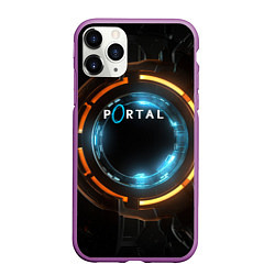 Чехол iPhone 11 Pro матовый Portal логотип игры, цвет: 3D-фиолетовый