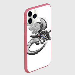 Чехол iPhone 11 Pro матовый BMW M1000RR drago, цвет: 3D-малиновый — фото 2