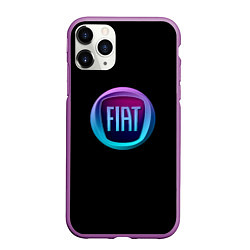 Чехол iPhone 11 Pro матовый FIAT logo neon