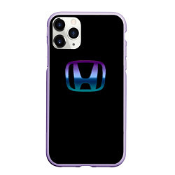 Чехол iPhone 11 Pro матовый Honda neon logo, цвет: 3D-светло-сиреневый