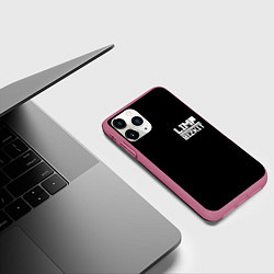 Чехол iPhone 11 Pro матовый Lim Bizkit logo, цвет: 3D-малиновый — фото 2