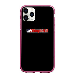 Чехол iPhone 11 Pro матовый Limp Bizkit logo rock, цвет: 3D-малиновый