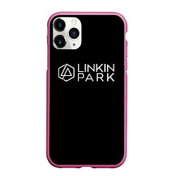 Чехол iPhone 11 Pro матовый Linkin parrk logo chester, цвет: 3D-малиновый