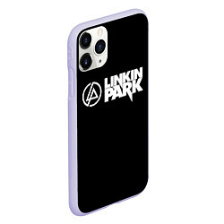 Чехол iPhone 11 Pro матовый Linkin park logo rock music, цвет: 3D-светло-сиреневый — фото 2