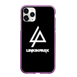 Чехол iPhone 11 Pro матовый Linkin park logo brend music, цвет: 3D-фиолетовый