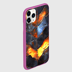 Чехол iPhone 11 Pro матовый Горящая чешуя, цвет: 3D-фиолетовый — фото 2
