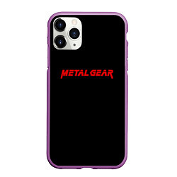 Чехол iPhone 11 Pro матовый Metal gear red logo