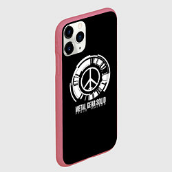 Чехол iPhone 11 Pro матовый Metal gear solid snake logo, цвет: 3D-малиновый — фото 2