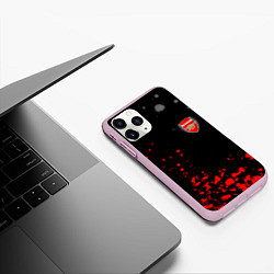 Чехол iPhone 11 Pro матовый Arsenal spash, цвет: 3D-розовый — фото 2