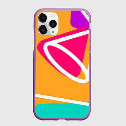 Чехол iPhone 11 Pro матовый Разные формы, цвет: 3D-фиолетовый