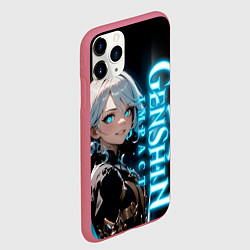 Чехол iPhone 11 Pro матовый Фурина из фонтейна - Genshin Impact, цвет: 3D-малиновый — фото 2