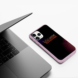 Чехол iPhone 11 Pro матовый Valheim logo pattern, цвет: 3D-розовый — фото 2