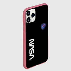 Чехол iPhone 11 Pro матовый Nasa space steel, цвет: 3D-малиновый — фото 2