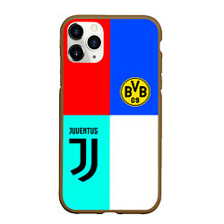 Чехол iPhone 11 Pro матовый Juventus x Borussia, цвет: 3D-коричневый