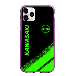 Чехол iPhone 11 Pro матовый Kawasaki - logo