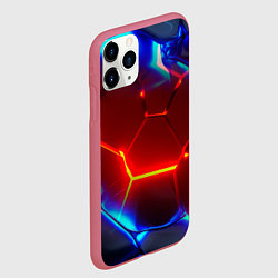 Чехол iPhone 11 Pro матовый Красные плиты с ярким светом, цвет: 3D-малиновый — фото 2