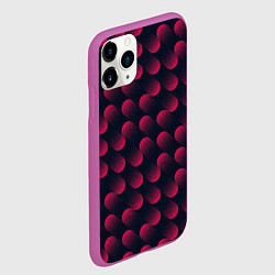 Чехол iPhone 11 Pro матовый Динамические косые линии, цвет: 3D-фиолетовый — фото 2
