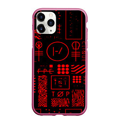 Чехол iPhone 11 Pro матовый Twenty one pilots pattern rock