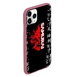 Чехол iPhone 11 Pro матовый Samurai japan steel, цвет: 3D-малиновый — фото 2