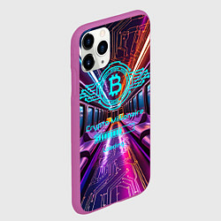Чехол iPhone 11 Pro матовый Биткоин миллионер - загрузка, цвет: 3D-фиолетовый — фото 2