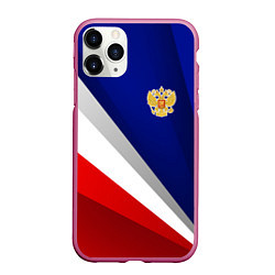 Чехол iPhone 11 Pro матовый Россия - униформа федерации