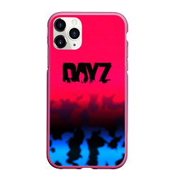 Чехол iPhone 11 Pro матовый Dayz камуфляж, цвет: 3D-малиновый