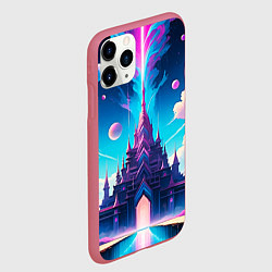 Чехол iPhone 11 Pro матовый Сказочный город - пейзаж, цвет: 3D-малиновый — фото 2