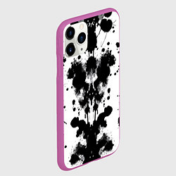 Чехол iPhone 11 Pro матовый The psychedelic Rorschach test - ai art, цвет: 3D-фиолетовый — фото 2