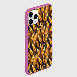 Чехол iPhone 11 Pro матовый Золотой колос, цвет: 3D-фиолетовый — фото 2