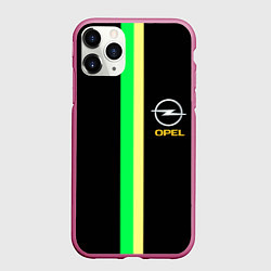 Чехол iPhone 11 Pro матовый Opel line geometry, цвет: 3D-малиновый