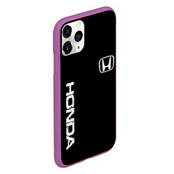 Чехол iPhone 11 Pro матовый Honda white logo auto, цвет: 3D-фиолетовый — фото 2