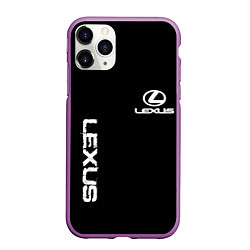 Чехол iPhone 11 Pro матовый Lexus white logo auto